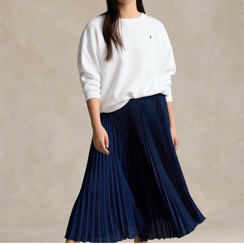 Polo Ralph Lauren Deep Blue Midi Skirt